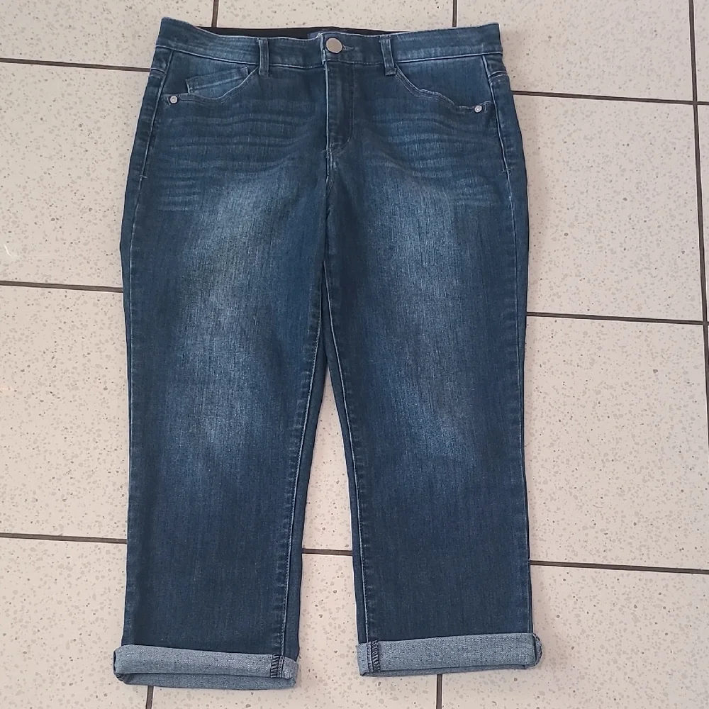 Democracy Indigo Cropped Jeans - Picture 1 of 3